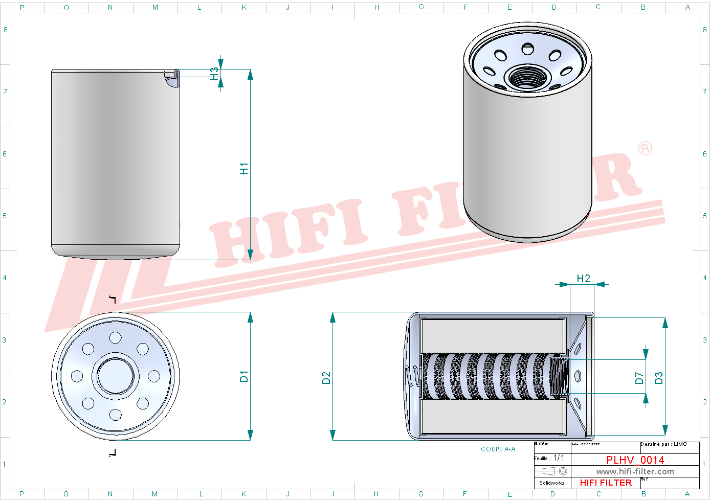 Fuel filter passend voor cummins 5466858
