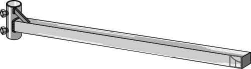 Holder for telescopic regulated - 2050mm