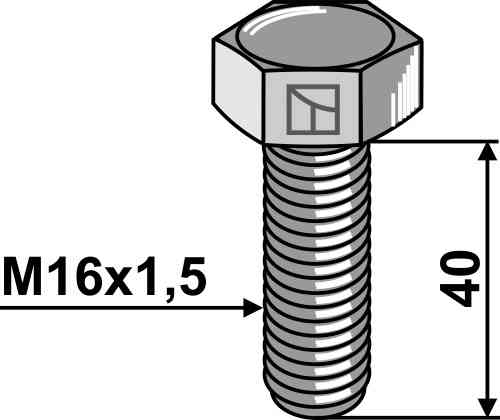 Zeskant moer - m16x1,5x40 - 10.9 51-1640