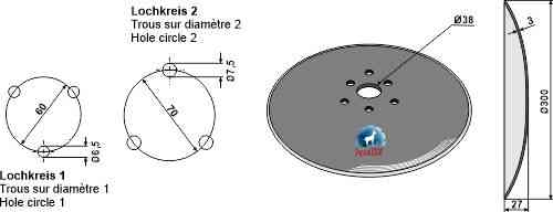 Plain disc Ø300x3