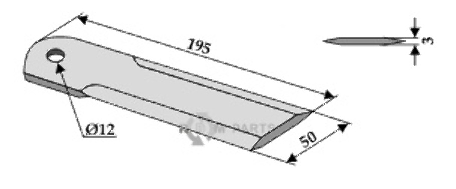 Counter-blade fitting for Claas 0000600300
