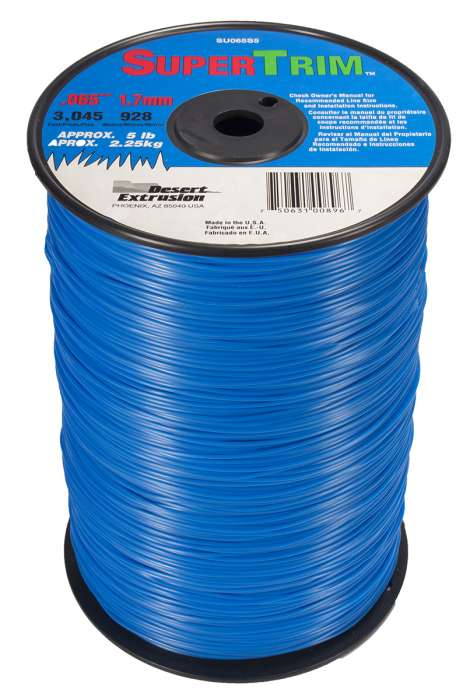 Trimmer line supertrim™ round blue 5 lb .065" / 1.7mm