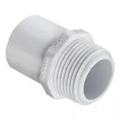 Inzet draadeind - spie x buitendraad - PVC drukfitting dunwandig