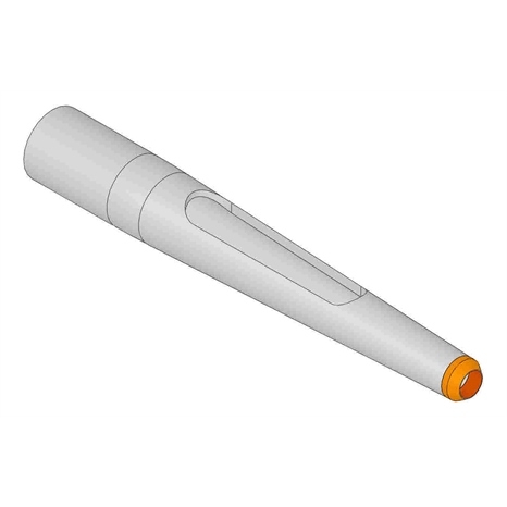 Alloy hollow side-eject tine with carbide tip - .750mt x 5.500l x .425od