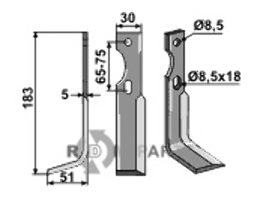 Blade, left model