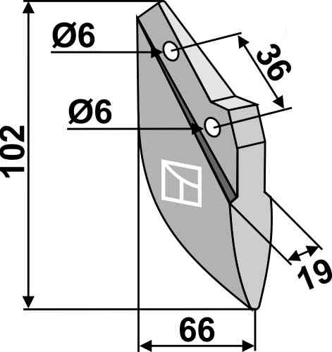 Wedge for metal seed shares fitting for Hassia 031785 - D045549 - 3378103