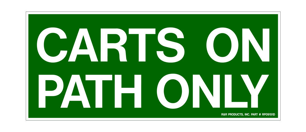 Decal - carts/path green/white