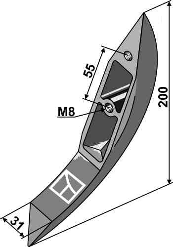 Trailing shoe distributor for slurry fitting for Bomech 95089