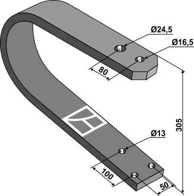 Snelhooier tand 80x20 passend voor Simba P12782