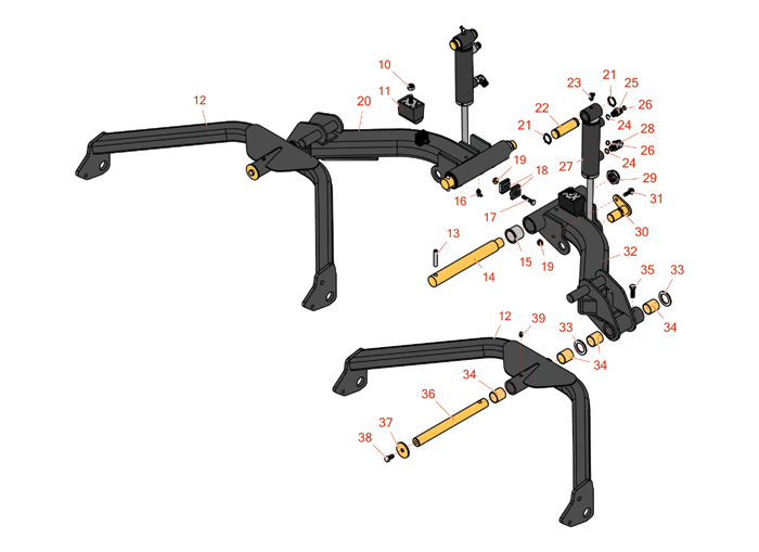 Lift arm parts at the rear to fit your Toro Groundsmaster 4500-D