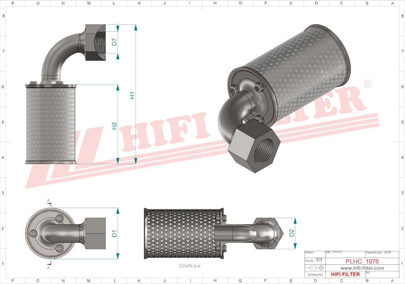 Hydraulic filter passend voor manitou 824571
