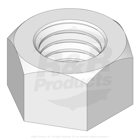 Nut - 1/2-13 hex jam zinc