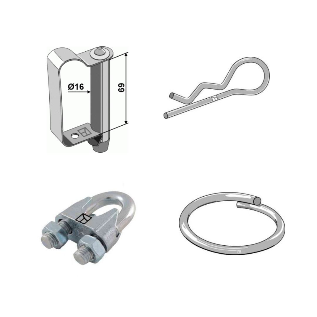 Klappsplinte, federstecker, sicherungselemente Klappsplinte, federstecker, sicherungselemente