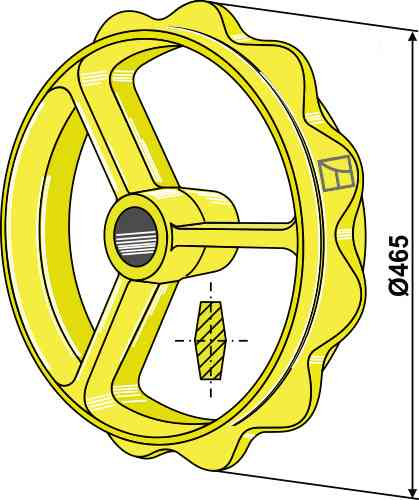 Cambridgering - Ø470mm passend voor Väderstad 301002