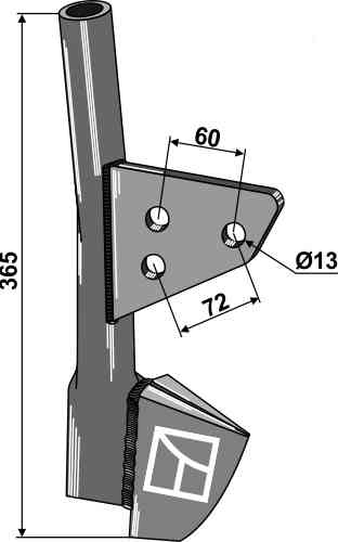 Seed tube - front fitting for Rabe 9008.61.02