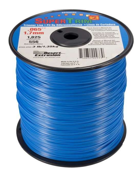 Trimmer line supertrim2™ shaped blue 3 lb .065" / 1.7mm