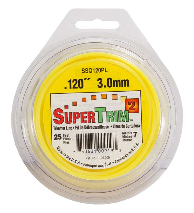 Trimmer line supertrim2™ shaped yellow 25' loop .120" / 3.0mm