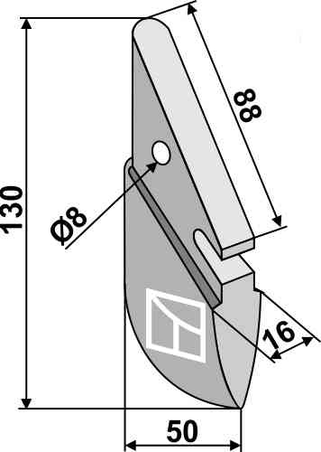 Metal seed share fitting for Nordsten 16870