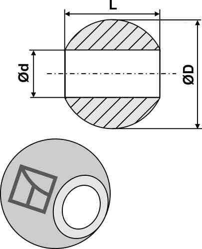 Ball for lower links hooks - Cat. II-I