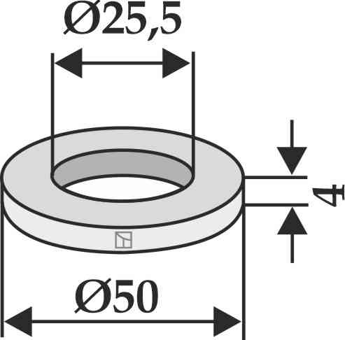 Skive Ø50x4xØ25,5 63-agm-504