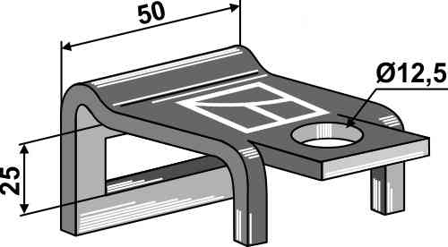 Clamp for  tine 32 x 10