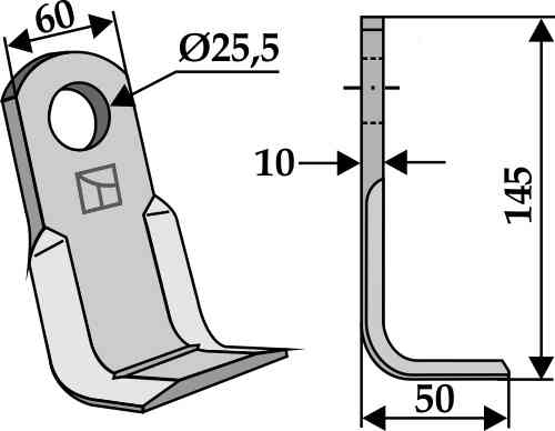 RDM Parts L-blade fitting for Agrimaster 3001221