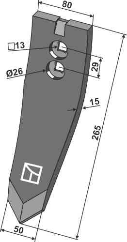 Point fitting for Väderstad 188623