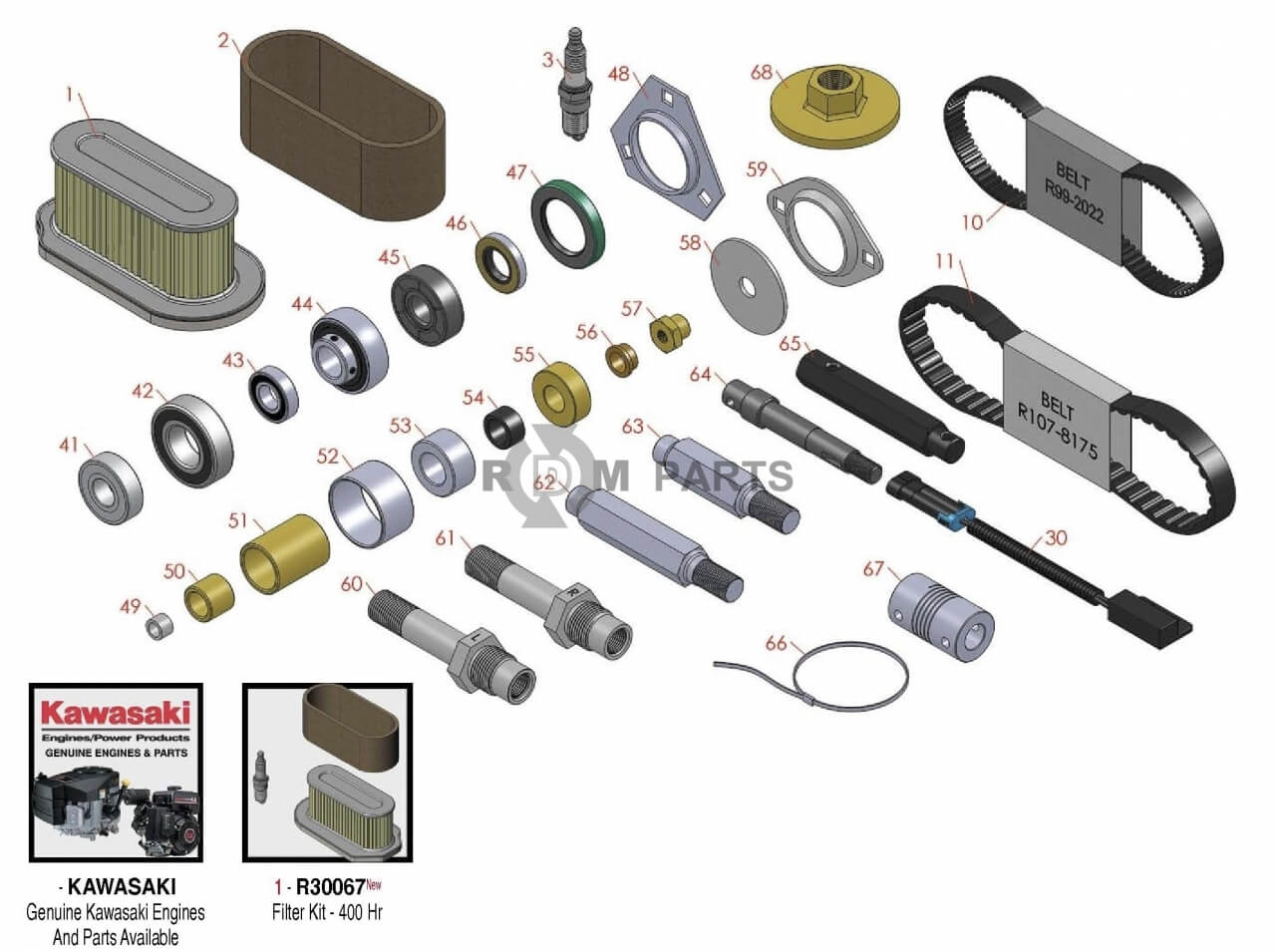 Replacement parts for Traction unit
