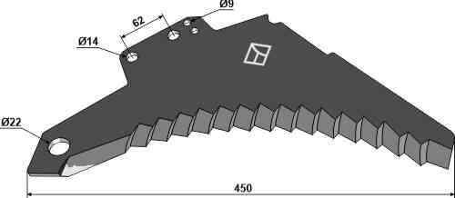 Silage knive fitting for Strautmann 488.17.504