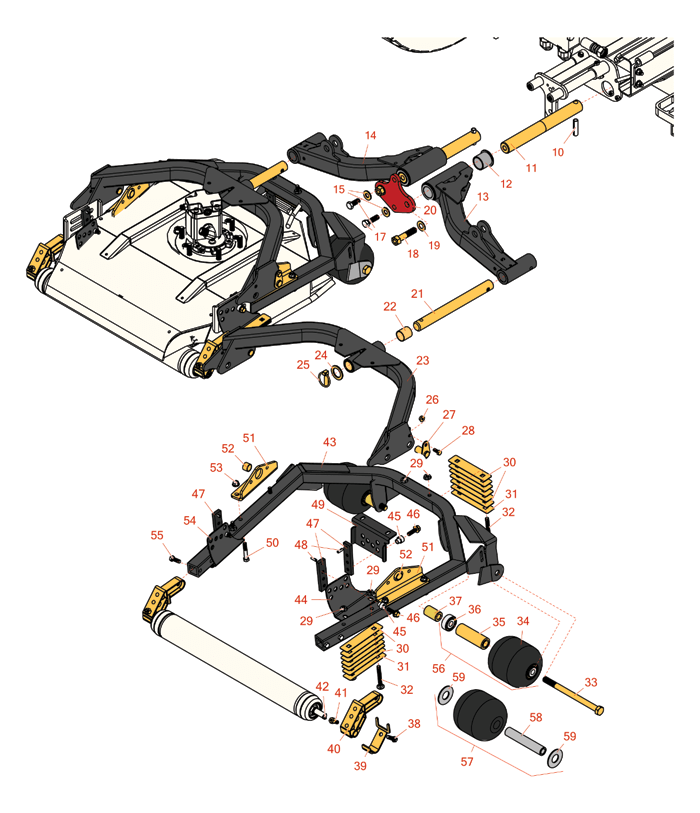 Rear lifting arms suitable for your Toro Groundsmaster 4300-D