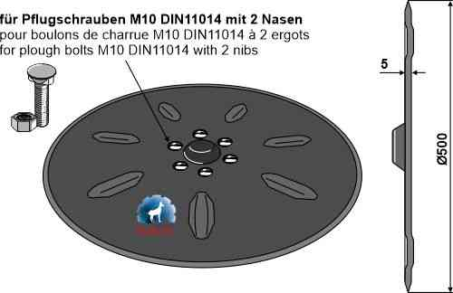 Sechscheibe Ø500x5 geeignet für Vogel u. Noot 2423101