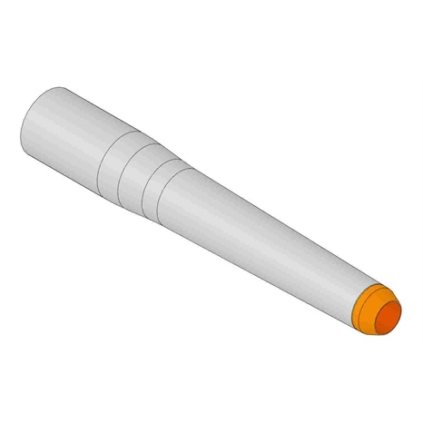 Alloy hollow tine with carbide tip - .750mt x 4.750l x .525od