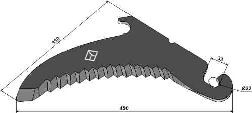 Round baler knife fitting for Claas 1325.288.0