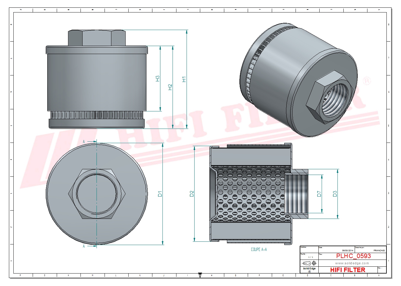 Hydraulic filter passend voor granit 1006763449