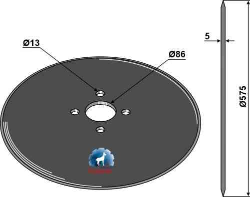 Sechscheibe Ø575x5 geeignet für KET Weimar 000.02.000.02