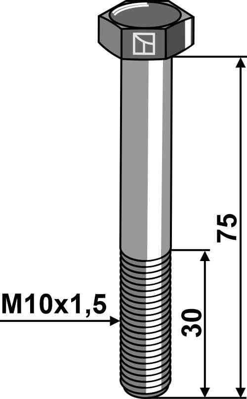 Hexagon bolt M10 without nut