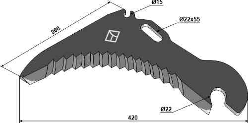 Silage knive fitting for Mengele 02.112.586