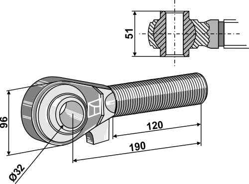 Spindel M42x3 - 120