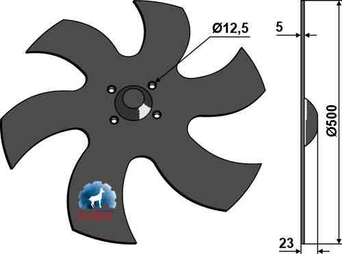 Levelling disc - left fitting for Väderstad 473561 Levelling disc - left fitting for Väderstad 473561