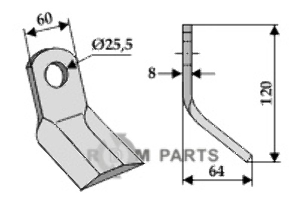 RDM Parts Y-blade fitting for Ferri 0901086