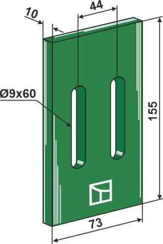 Greenflex kunststof afstrijker voor pakkerrol 53-m200
