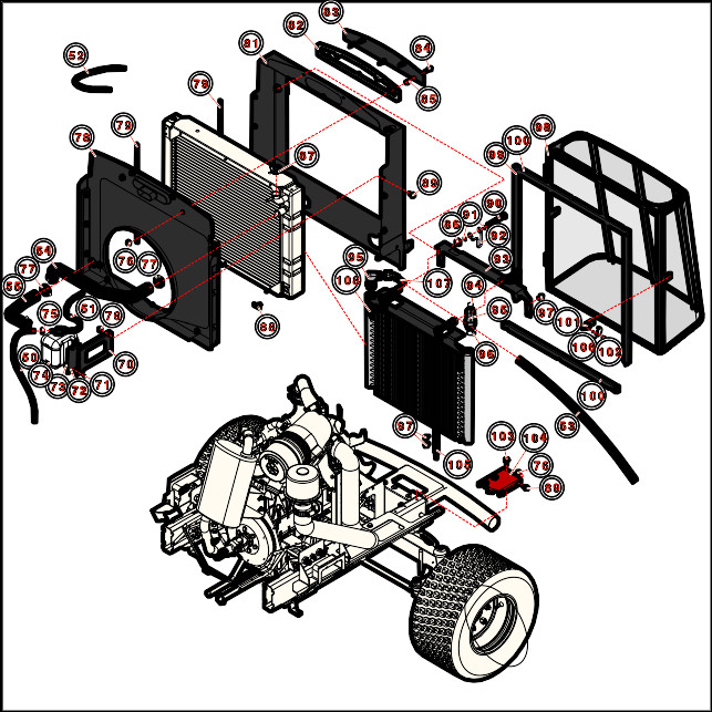 Toro Groundsmaster 4300 D Radiator Cooling System