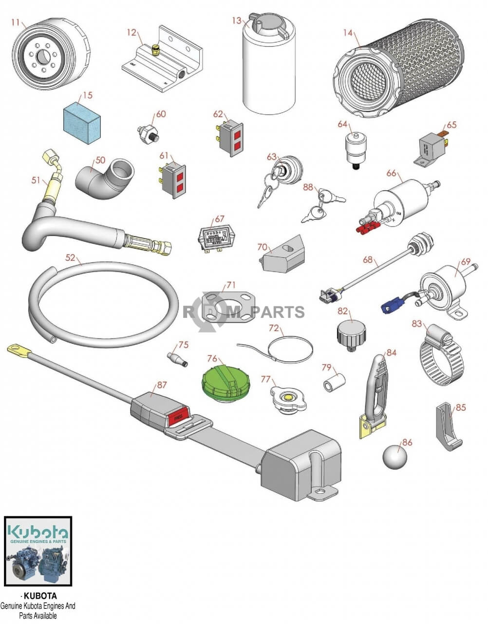 Replacement parts for Toro 7200 & 7210 Traction unit