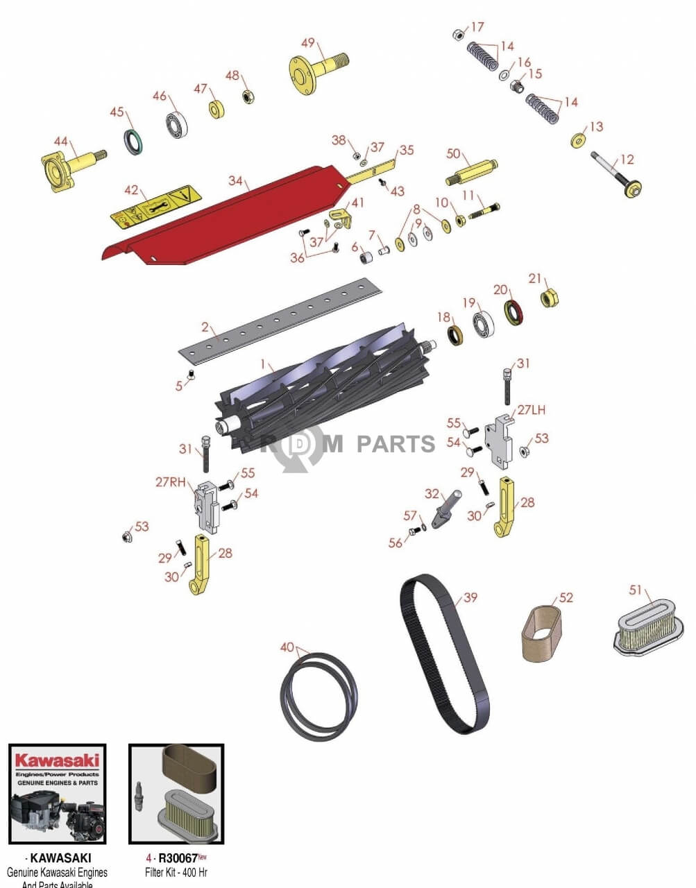 Replacement parts for Greensmaster 800
