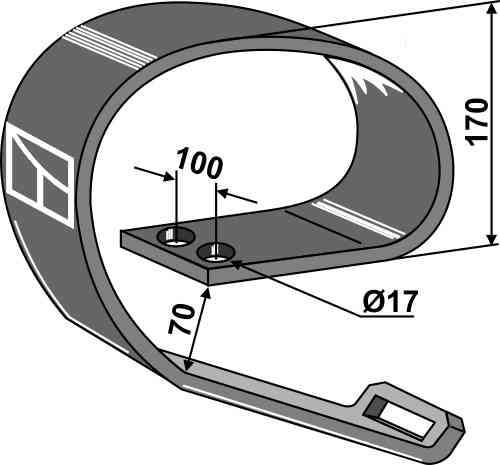 Blattfeder - 150 x 14 geeignet für Kongskilde 101155061