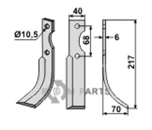 Fräsmesser, rechte Ausführung geeignet für Benassi S.308 - 6CM0113