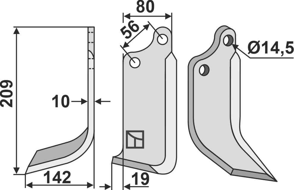 Blade, left model fitting for Maschio / Gaspardo 13100419