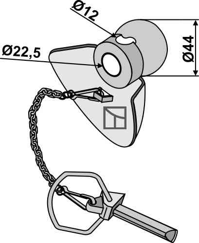 Kogel met conus-profiel  en borgpen cat. I Kogel met conus-profiel  en borgpen cat. I