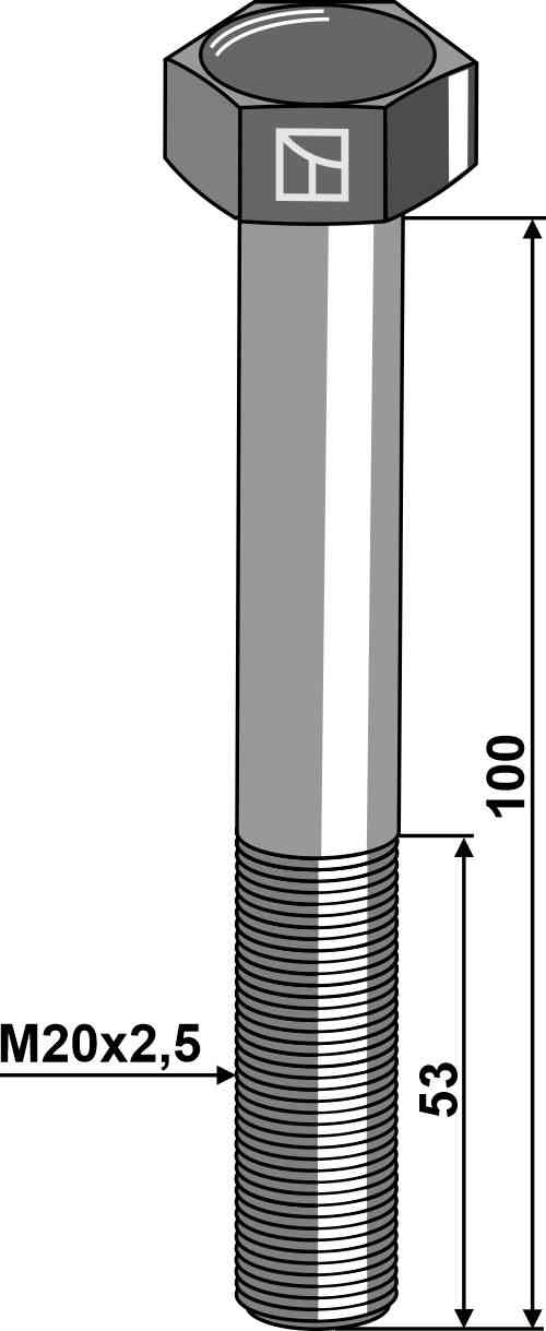 Shear bolt M20 without nut