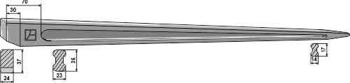 Welded tine 780